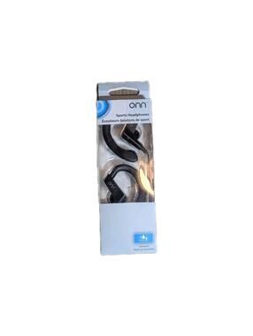 ONN Wireless Sports In-Ear Hook IPX5 Water-Resistant Headphones (Black / Lilac)